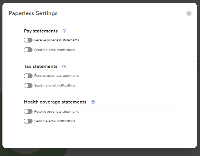 How to elect paperless pay statements and tax forms in ADP NXTThing Staffing